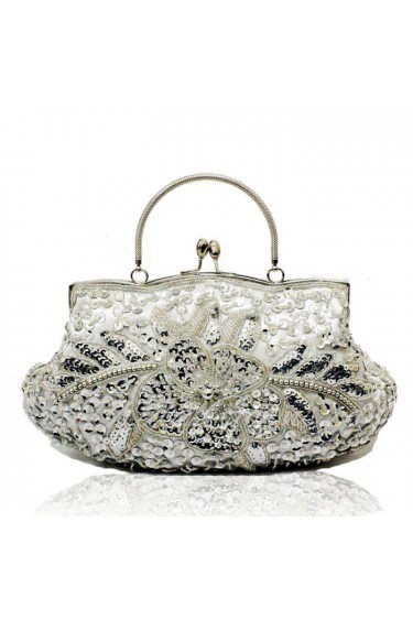 Satin Embroidery Bead Handbag