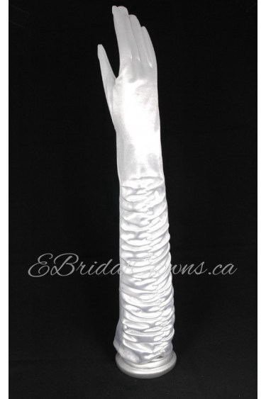 Satin Fingertips Wedding Gloves