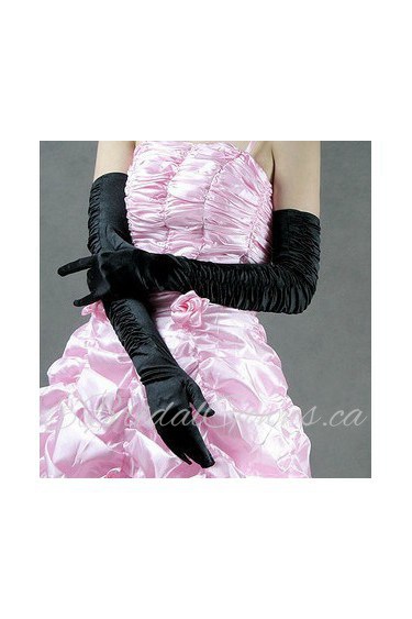 Satin Fingertips Opera Length Wedding Gloves