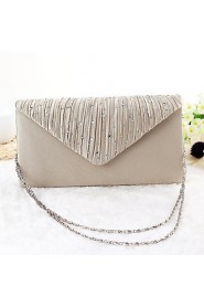 Women's European and American diamond satin evening bag handbag