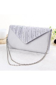 Women's European and American diamond satin evening bag handbag