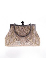 Women's Pearl Diamonds Beaded Delicate Evening Bag