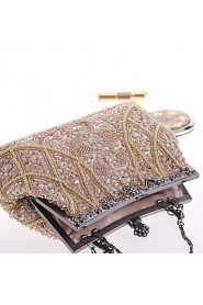 Women's Pearl Diamonds Beaded Delicate Evening Bag