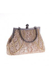 Women's Pearl Diamonds Beaded Delicate Evening Bag