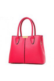 Women PU Barrel Shoulder Bag / Tote / Satchel White / Blue / Red / Black / Burgundy