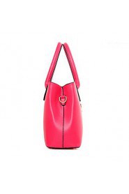 Women PU Barrel Shoulder Bag / Tote / Satchel White / Blue / Red / Black / Burgundy