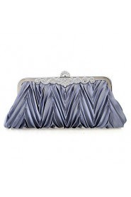 Women Chiffon /Satin Minaudiere Shoulder Bag / Clutch / Evening Bag White / Purple / Brown / Red / Silver / Black