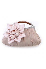 Women Chiffon / Satin Hobo Shoulder Bag / Tote / Clutch / Evening Bag White / Pink / Purple / Red / Gray / Black / Khaki