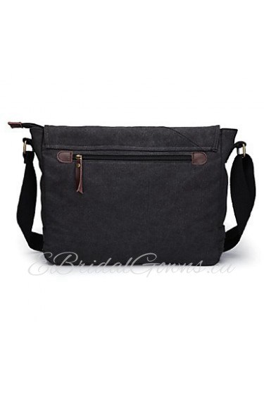 Men's Canvas Sling Bag Shoulder Bag Brown/Black