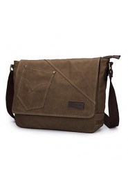 Men's Canvas Sling Bag Shoulder Bag Brown/Black