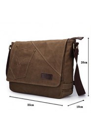 Men's Canvas Sling Bag Shoulder Bag Brown/Black