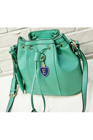 Women PU Barrel Shoulder Bag White / Pink / Blue / Green / Yellow / Black