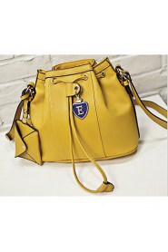 Women PU Barrel Shoulder Bag White / Pink / Blue / Green / Yellow / Black