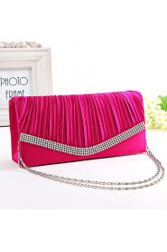 Women Satin Minaudiere Clutch / Evening Bag White / Pink / Blue / Gold / Black