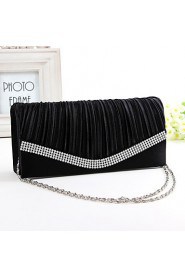 Women Satin Minaudiere Clutch / Evening Bag White / Pink / Blue / Gold / Black