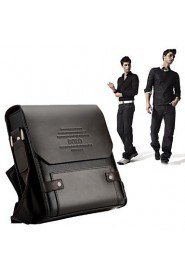 Men's PU Leather Flap Top Casual Business Crossbody Bag