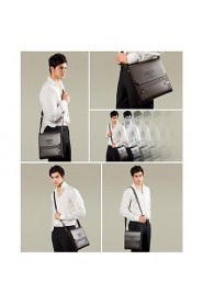 Men's PU Leather Flap Top Casual Business Crossbody Bag