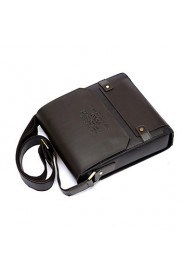 Men's PU Leather Flap Top Casual Business Crossbody Bag