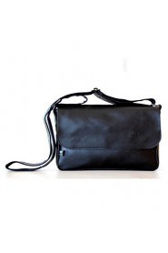 Men's PU Messenger Shoulder Bag Brown/Black