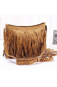 Women's Fringe Tassel Messenger Crossbody Shoulder Bag