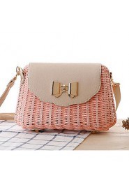 Women Straw Sling Bag Shoulder Bag White / Beige / Pink / Green / Orange / Brown / Khaki