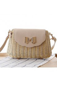 Women Straw Sling Bag Shoulder Bag White / Beige / Pink / Green / Orange / Brown / Khaki