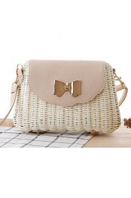 Women Straw Sling Bag Shoulder Bag White / Beige / Pink / Green / Orange / Brown / Khaki