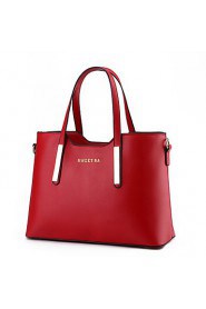 Women PU Baguette Shoulder Bag / Tote Red / Black