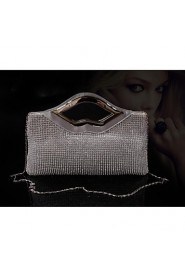 Satin with Alumium and Rhinestone Wedding /Special Occasion Evening Handbags/Clutchs(More Colors)