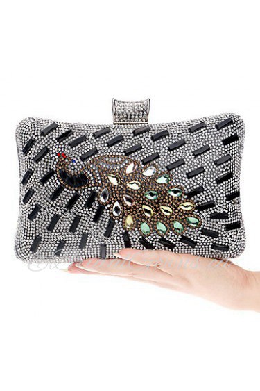 Women Metal Baguette Evening Bag Gold / Silver / Black