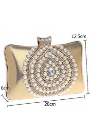 Women Elegant High grade Pearl Diamonds Evening Bag