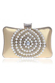 Women Elegant High grade Pearl Diamonds Evening Bag