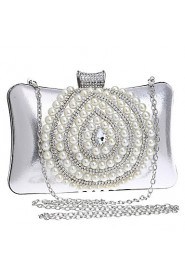 Women Elegant High grade Pearl Diamonds Evening Bag