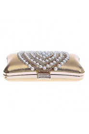 Women Elegant High grade Pearl Diamonds Evening Bag