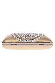 Women Elegant High grade Pearl Diamonds Evening Bag