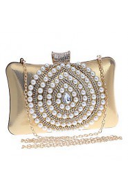 Women Elegant High grade Pearl Diamonds Evening Bag