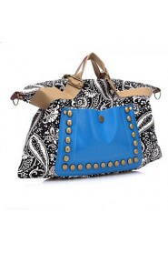 Lady's Fashion Bohemia Style Canvas Rivet Tote