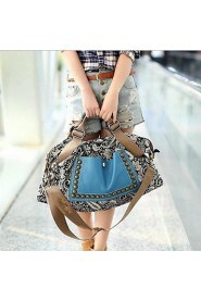 Lady's Fashion Bohemia Style Canvas Rivet Tote