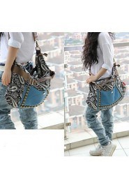 Lady's Fashion Bohemia Style Canvas Rivet Tote