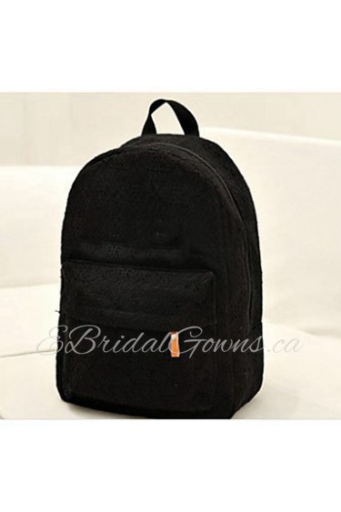 Women's Nylon Backpack Beige/Black