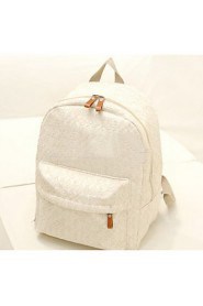 Women's Nylon Backpack Beige/Black