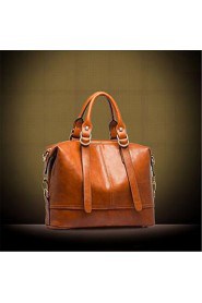 Women PU Shell Tote Brown