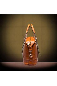 Women PU Shell Tote Brown