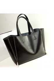 Women PU Weekend Bag Tote Black