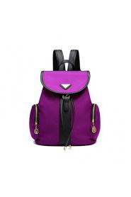 Women PU Duffel Backpack Purple / Black