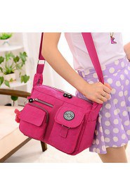 Women's Waterproof Nylon Zipper Pockets Durable Shoulder Bag