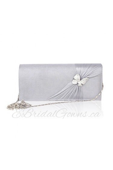 Silk With Rhinestone Party/ Evening Handbags/ Clutches