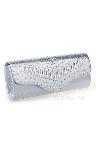 Women PU Minaudiere Clutch / Evening Bag / Wristlet Gold / Silver / Gray / Black / Fuchsia