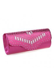 Women PU Minaudiere Clutch / Evening Bag / Wristlet Gold / Silver / Gray / Black / Fuchsia