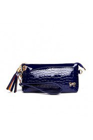 Women PU Baguette Clutch Black